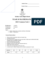 2023 Year 10 Task 1