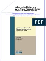 Download textbook Approaches To The History And Dialectology Of Arabic Papers In Honor Of Pierre Larcher Manuel Sartori ebook all chapter pdf 