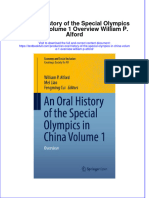 Full Chapter An Oral History of The Special Olympics in China Volume 1 Overview William P Alford PDF