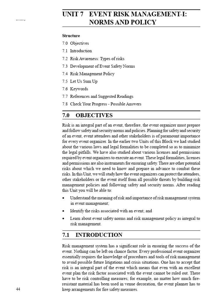 Event Risk Management Policies Overview | PDF | Risk | Risk Management