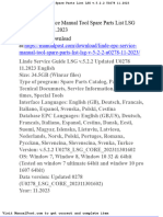 Linde Epc Service Manual Tool Spare Parts List LSG V 5 2 2 U0278!11!2023