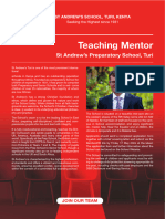 Prep School Teaching Mentor Advert 2024