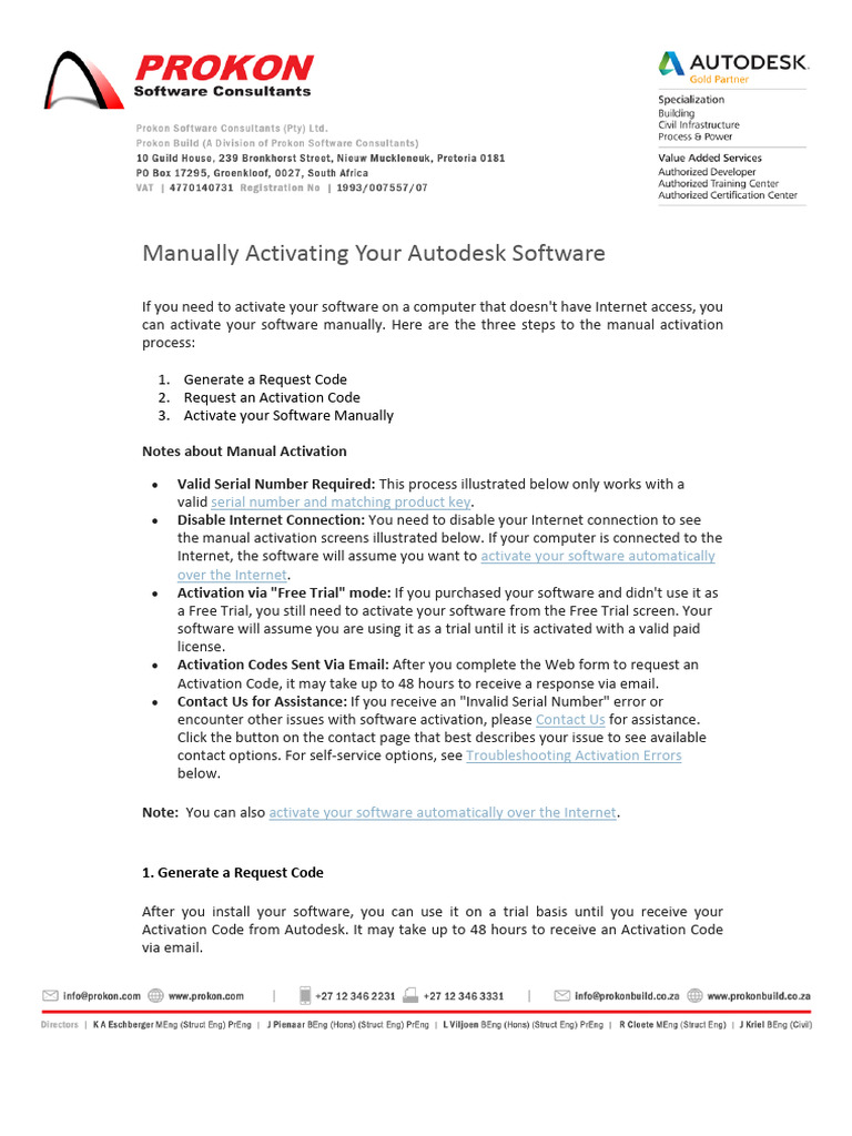 Manual Activation of Autodesk Software | PDF | Internet | Source Code