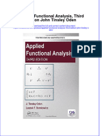 Download textbook Applied Functional Analysis Third Edition John Tinsley Oden ebook all chapter pdf 