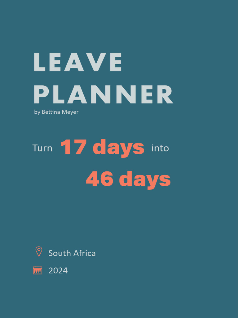 South Africa 2024 Leave Planner | PDF | Art