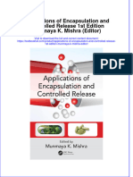 PDF Applications of Encapsulation and Controlled Release 1St Edition Munmaya K Mishra Editor Ebook Full Chapter