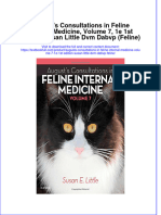PDF Augusts Consultations in Feline Internal Medicine Volume 7 1E 1St Edition Susan Little DVM Dabvp Feline Ebook Full Chapter