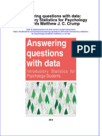 PDF Answering Questions With Data Introductory Statistics For Psychology Students Matthew J C Crump Ebook Full Chapter