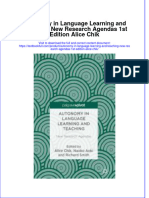 Download textbook Autonomy In Language Learning And Teaching New Research Agendas 1St Edition Alice Chik ebook all chapter pdf 