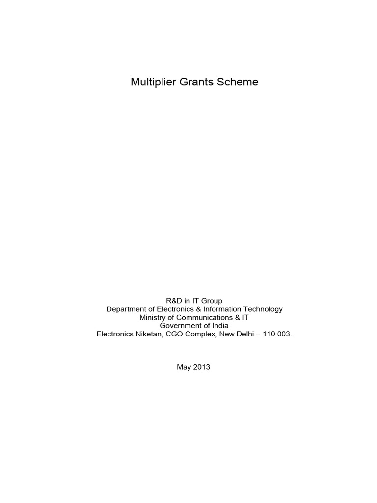 Multiplier Grants Scheme Overview | PDF | Intellectual Property | Audit