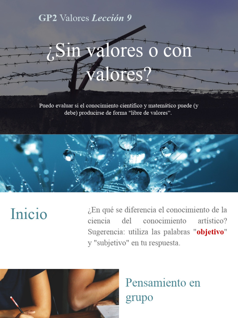 Ciencia y Valores: Objetividad vs Subjetividad | PDF | Conocimiento ...