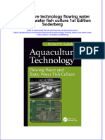 Textbook Aquaculture Technology Flowing Water and Static Water Fish Culture 1St Edition Soderberg Ebook All Chapter PDF