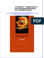 Textbook Architects of The Euro Intellectuals in The Making of European Monetary Union 1St Edition Dyson Ebook All Chapter PDF