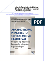 Download pdf Applying Islamic Principles To Clinical Mental Health Care 1St Edition Hooman Keshavarzi Editor ebook full chapter 
