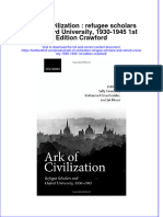 Download textbook Ark Of Civilization Refugee Scholars And Oxford University 1930 1945 1St Edition Crawford ebook all chapter pdf 