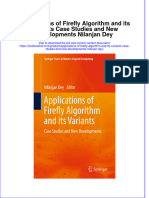PDF Applications of Firefly Algorithm and Its Variants Case Studies and New Developments Nilanjan Dey Ebook Full Chapter