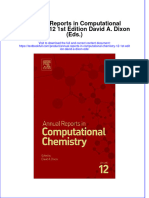 Full Chapter Annual Reports in Computational Chemistry 12 1St Edition David A Dixon Eds PDF