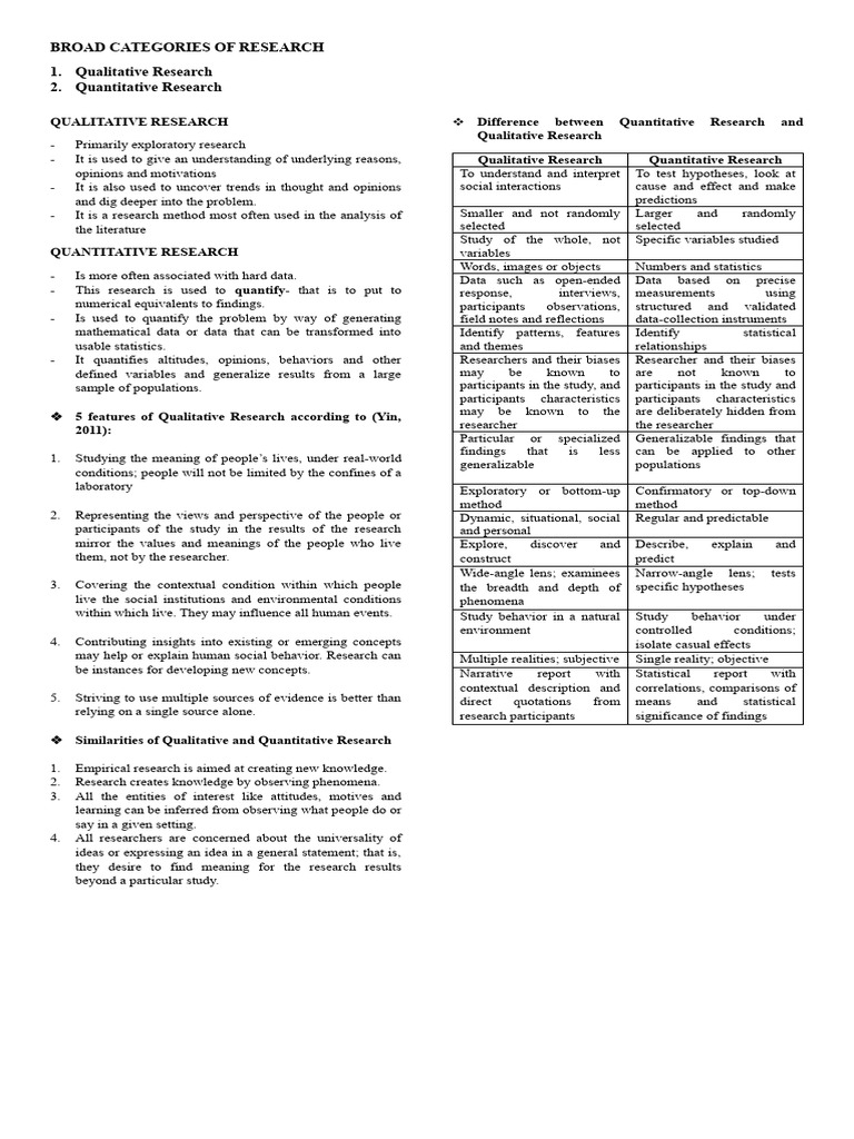 Qualitative vs Quantitative Research Guide | PDF | Quantitative ...