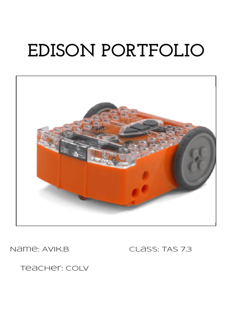 Student's Edison Robot Project | PDF | Control Flow | Computer Programming