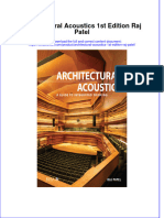 Download pdf Architectural Acoustics 1St Edition Raj Patel ebook full chapter 