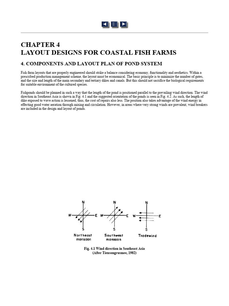 Layout Designs For Coastal Fishfarm | PDF | Soil Mechanics | Levee