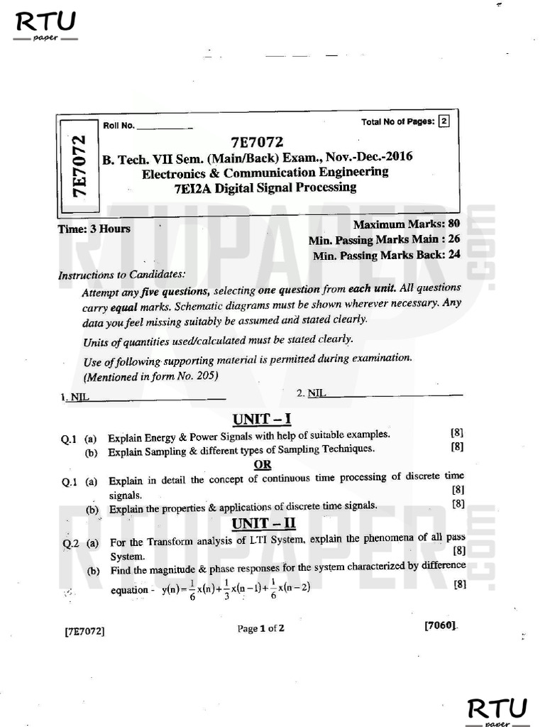 2016 Digital Signal Processing Pdf