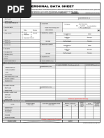 Personal Data Sheet CS Form No. 212 Revised 2017 | PDF | Affidavit ...