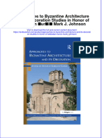 PDF Approaches To Byzantine Architecture and Its Decoration Studies in Honor of Slobodan Curcic Mark J Johnson Ebook Full Chapter