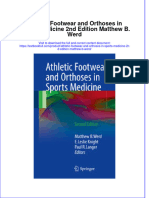 Textbook Athletic Footwear and Orthoses in Sports Medicine 2Nd Edition Matthew B Werd Ebook All Chapter PDF