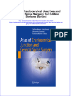 Textbook Atlas of Craniocervical Junction and Cervical Spine Surgery 1St Edition Stefano Boriani Ebook All Chapter PDF