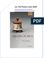 Download pdf Archilochus The Poems Laura Swift ebook full chapter 
