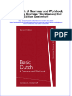 Download full chapter Basic Dutch A Grammar And Workbook Routledge Grammar Workbooks 2Nd Edition Oosterhoff pdf docx