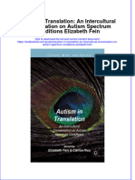 Textbook Autism in Translation An Intercultural Conversation On Autism Spectrum Conditions Elizabeth Fein Ebook All Chapter PDF