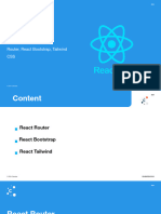React.js (Router, Bootstrap, Tailwind)