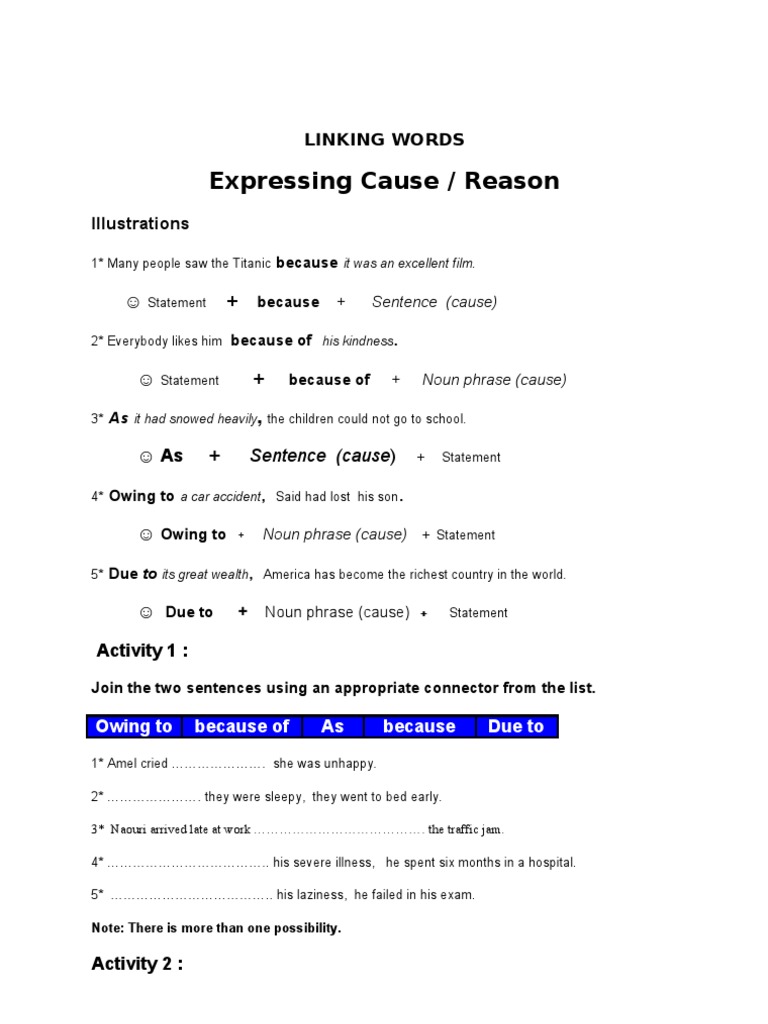 Expressing Cause and Reason in Syntax | PDF