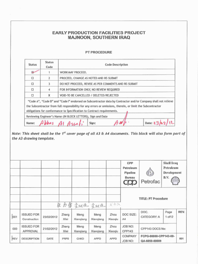 PT Procedure for Majnoon Oil Field Pipeline | PDF | Nondestructive ...