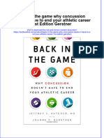Textbook Back in The Game Why Concussion Doesn T Have To End Your Athletic Career 1St Edition Gerstner Ebook All Chapter PDF