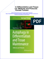 Textbook Autophagy in Differentiation and Tissue Maintenance Methods and Protocols Kursad Turksen Ebook All Chapter PDF