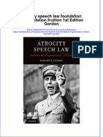 Download textbook Atrocity Speech Law Foundation Fragmentation Fruition 1St Edition Gordon ebook all chapter pdf 