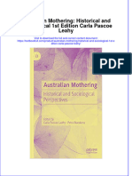 PDF Australian Mothering Historical and Sociological 1St Edition Carla Pascoe Leahy Ebook Full Chapter