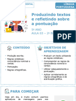 Aula 3 Produzindo Textos e Refletindo Sobre A Pontuação