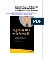 Download full chapter Beginning Dax With Power Bi The Sql Pro S Guide To Better Business Intelligence 1St Edition Philip Seamark pdf docx