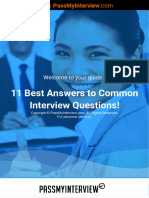 11 Best Answers To Common Interview Questions BONUS