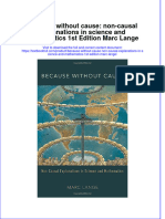 Download textbook Because Without Cause Non Causal Explanations In Science And Mathematics 1St Edition Marc Lange ebook all chapter pdf 