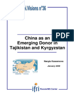 China As An Emerging Donor in Tajikistan and Kyrgyzstan: Nargis Kassenova