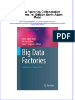 Textbook Big Data Factories Collaborative Approaches 1St Edition Sorin Adam Matei Ebook All Chapter PDF