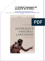 PDF Australia S Original Languages An Introduction R M W Dixon Ebook Full Chapter