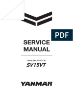 Yanmar Mini Excavator SV15VT Service Manual MMB73ENMA00100
