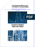PDF Austrian Economics Money and Finance 1St Edition Thomas Mayer Ebook Full Chapter