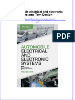 PDF Automobile Electrical and Electronic Systems Tom Denton Ebook Full Chapter